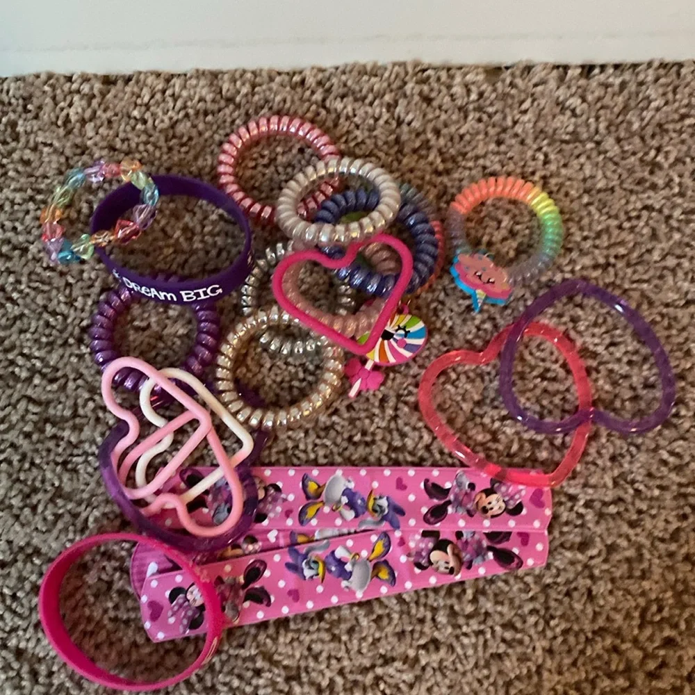 Little girl accessory bundle headbands bracelets necklace bows